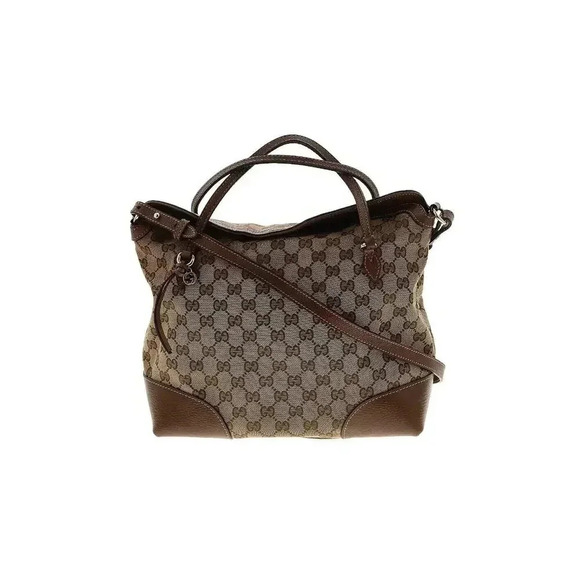 Gucci Brown 353120 Inside Pockets Two Way Shoulder Crossbody Bag 10x12 Inches - Picture 1 of 16